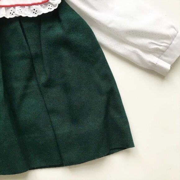 Vintage Mini togs green/dot mix bib dress 18m - Picture 3 of 5